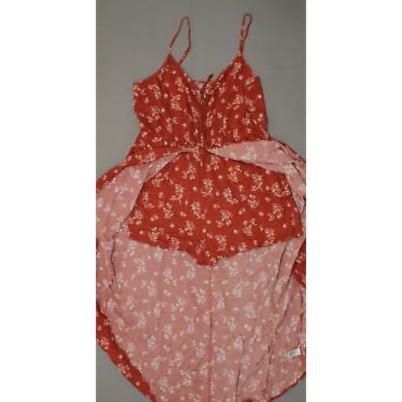 Xhilaration burgundy floral maxi romper - Picture 5 of 6